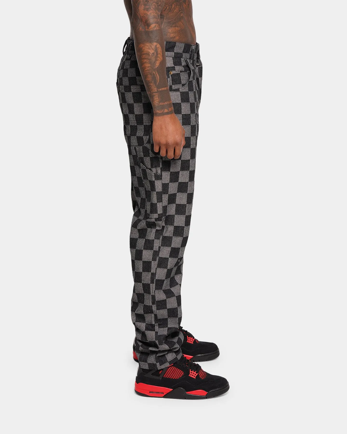 XXIII Checker Board Denim Jeans Black