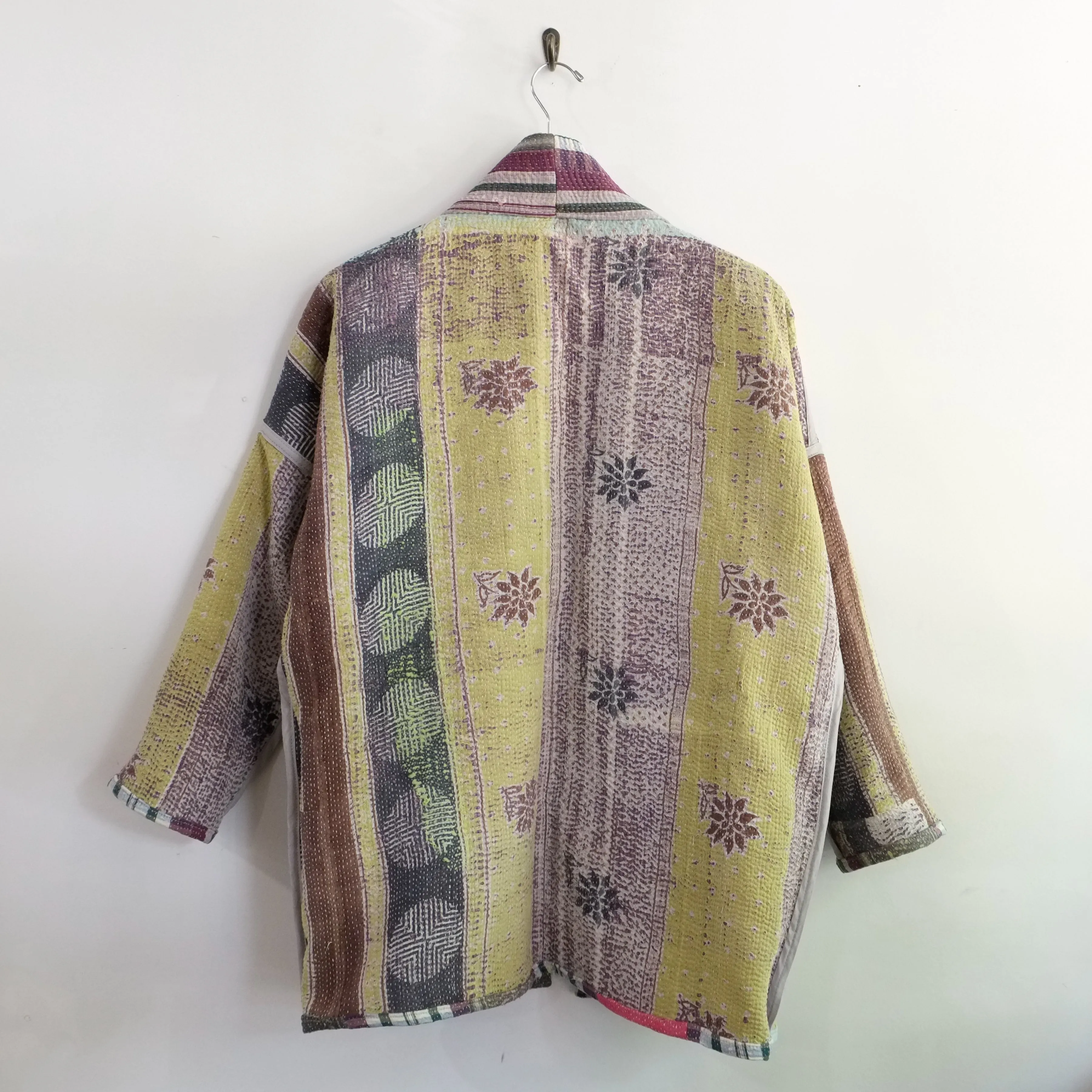 XXS Purple and Green Stripes Anoushka Jacket LL136