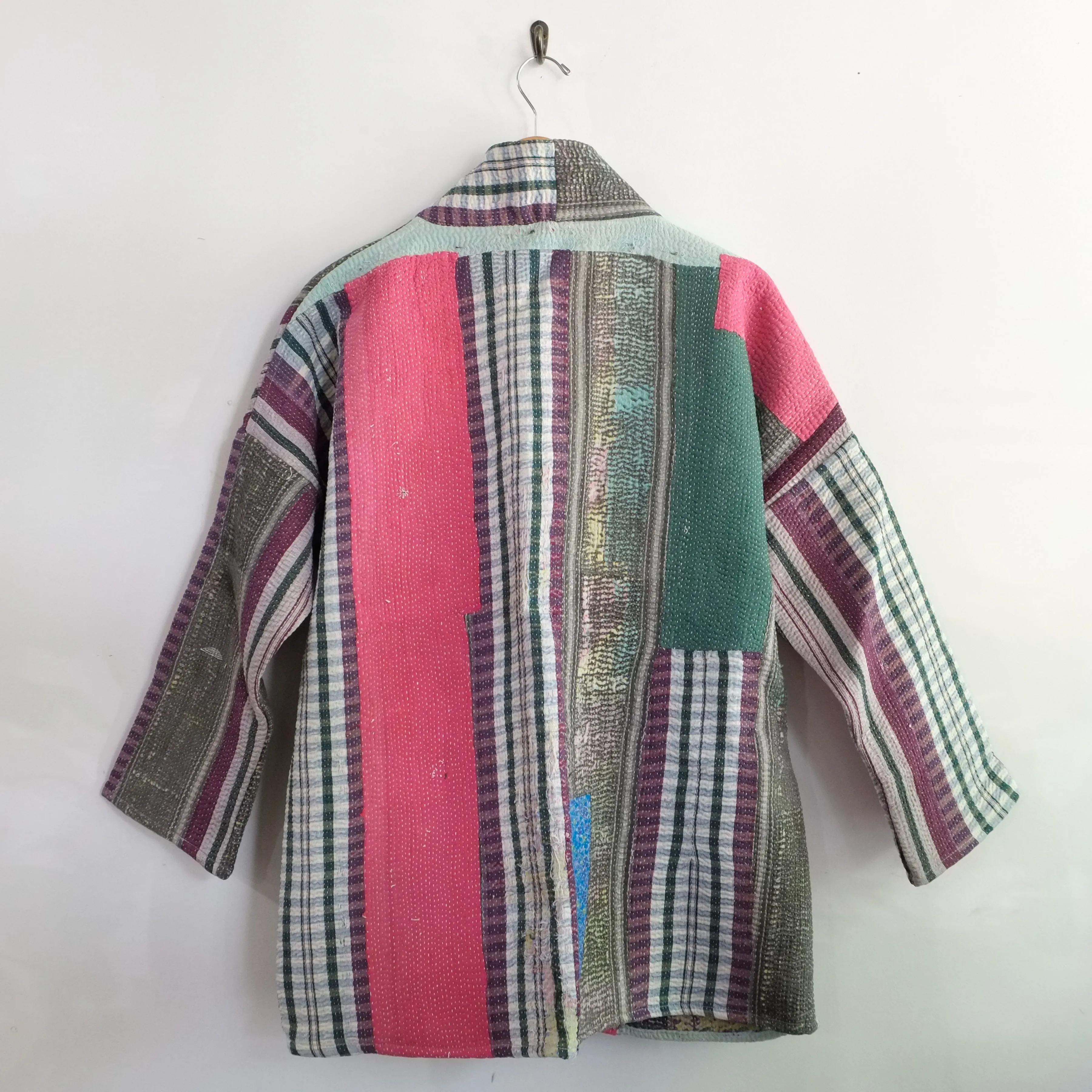 XXS Purple and Green Stripes Anoushka Jacket LL136