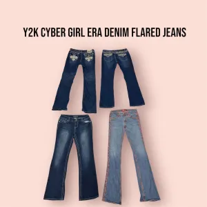 Y2K CYBER GIRL ERA DENIM FLARED JEANS